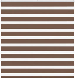 vidaXL - Zebra - rolgordijn - 140x100 - cm - stofbreedte - 135,9cm - polyester - bruin