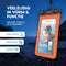 Travelly ® - Waterdicht Telefoonhoesje - IPX8 tot 30 meter - Set van 2 (Zwart/Oranje) (2 stuks)