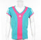 adidas Girls Barricade Capsleeve - Tennisshirt - Kinderen - Maat 176 - Intens Blauw/ Intens Rose