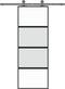 vidaXL - Schuifdeur - 76x205 - cm - gehard - glas - en - aluminium - zwart