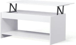 HAPPY Hedendaagse matte witte salontafel - L 100 x B 50 cm