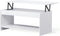 HAPPY Hedendaagse matte witte salontafel - L 100 x B 50 cm