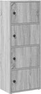 vidaXL - Boekenkast - 40x24x102 - cm - bewerkt - hout - grijs - sonoma - eikenkleurig