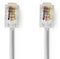 Nedis TCGP90100WT20 - Telefoonkabel - RJ10 male/male - 200 cm - Wit