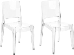 Beliani WESTBRIDGE - Eetkamerstoel set van 2 - Transparant - Polycarbonaat
