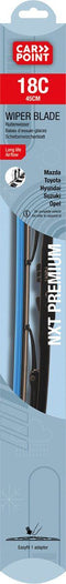 Carpoint NXT Premium - Ruitenwisser 18C 45 cm - Natuurrubber - Gegalvaniseerd Stalen Frame - Eenvoudige Installatie - Zwart