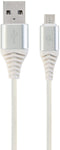 Cablexpert CC-USB2B-AMMBM-2M-BW2 - Micro-USB laad- en datakabel - 2 m - Wit