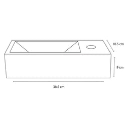 DIFFERNZ RAVO - Fonteinset - Keramiek mat chroom - Glans wit