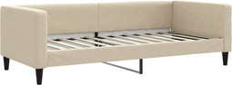 vidaXL - Slaapbank - 90x200 - cm - stof - crèmekleurig