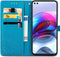 iMoshion Hoesje Geschikt voor Motorola Moto G100 Hoesje Met Pasjeshouder - iMoshion Mandala Bookcase - Turquoise