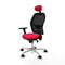 Jorquera Piqueras y Crespo 3D086N1 - Bureaustoel met hoofdsteun - Verstelbare hoogte ademend - Rood