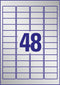 Avery Zweckform L6009-8 - Etiketten typeplaatjes 45,7 x 21,2 mm - Robuust en permanent hechtend - Zilver (384 stuks)