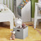 SoBuy Kinderboekenplank - 5 opbergvakken - Wit / Grijs - 80 x 30 x 61 cm (2 manden)