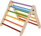 KateHaa Houten Klimdriehoek met Klimwand Regenboog - Klimrek - Houten Montessori Speelgoed
