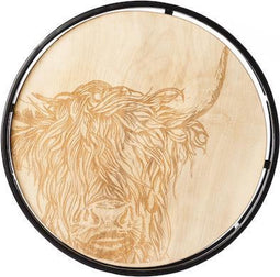 Serveerblad Schotse Hooglander - 36cm - Duurzaam - Gegraveerd - Scottish Made