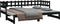 vidaXL - Slaapbank - uitschuifbaar - massief - grenenhout - zwart - 2x(90x200) - cm