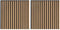 vidaXL - Akoestische - wandpanelen - 2 - st - latten - 60,5x60 - cm - eikenfineer