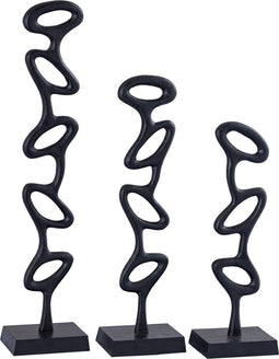 PTMD Deco Object Dovee - 14x10x53 cm - Aluminium - Zwart