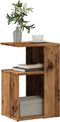 vidaXL - Bijzettafel - 36x30x56 - cm - bewerkt - hout - oud - houtkleurig