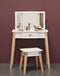 Byastrup Kinder Kaptafel Met Kruk 86 Cm Wit - Make-up Tafel voor Kinderen inclusief spiegel