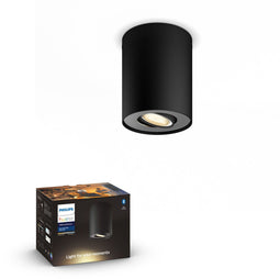 Philips Hue Pillar - 1-lichts plafondlamp - White ambiance GU10 - Zwart