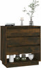 vidaXL - Dressoir - 70x41x75 - cm - bewerkt - hout - gerookt - eikenkleurig