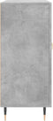 vidaXL - Dressoir - 90x34x80 - cm - bewerkt - hout - betongrijs