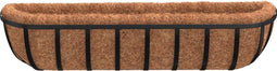 vidaXL Muurbakken 2 st met kokosvezel 91x20x23 cm staal zwart