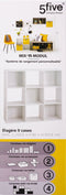 Five - Opbergkast - 9-Vaks - Wit - 100,5x100,5x32 cm