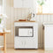 SoBuy FKW113-WN - Keukenwagen - Witte Multifunctionele Kast met Wielen en Laden