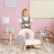 HOMCOM Kinder Schommelstoel - Comfortabele Zachte Bekleding - Grijs - 50 x 45 x 44 cm
