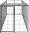 vidaXL - Hondenkennel - 4,84 - m² - staal - zwart