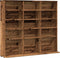 vidaXL - Cd-kast - 100x23x89,5 - cm - bewerkt - hout - oud - houtkleurig