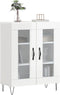 vidaXL - Dressoir - 69,5x34x90 - cm - bewerkt - hout - hoogglans - wit