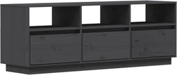 vidaXL - Tv-meubel - 140x37x50 - cm - massief - grenenhout - grijs