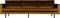 BePureHome Rodeo Bank 3-Zits - Velvet - Honing Geel - 85x277x86