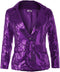Dressforfun Paillettenjas - Verkleedkleding dames - Glinsterende pailletten - Lila