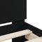 vidaXL - Bedframe - met - hoofdbord - en - LED-verlichting - zwart - 75x190 - cm