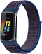 imoshion Nylon bandje - Geschikt voor Fitbit Charge 5, Charge 6 - Blauw - S