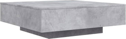 vidaXL - Salontafel - 100x100x31 - cm - bewerkt - hout - betongrijs