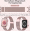 Podec Smartwatch - Milanese Mesh Band - Magnetisch RVS - Roze