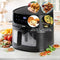 DOMO DO543FR - Airfryer XXL - 8L - 1800W - Kijkvenster - PFAS-vrij - Zwart