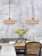 GOOD&MOJO Hanglamp Palawan - Bamboe/Wit - Ø40cm - Scandinavisch,Bohemian - Hanglampen Eetkamer, Slaapkamer, Woonkamer