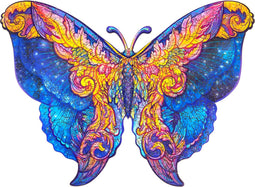 UNIDRAGON Houten Puzzel Voor Volwassenen Dier - Intersterrenstelsel Vlinder - 199 stukjes - Medium 32x23 cm