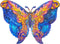 UNIDRAGON Houten Puzzel Voor Volwassenen Dier - Intersterrenstelsel Vlinder - 199 stukjes - Medium 32x23 cm