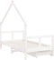 vidaXL - Kinderbedframe - met - lades - 80x160 - cm - massief - grenenhout - wit