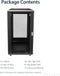 Startech.com RK2236BKF - 22U demonteerbare serverkast met wielen - glazen deur