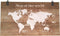 Houten wereldkaart - de wereld op hout - white-wash - 140 x 80 cm