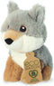 Aurora Pluche wolf - 13 cm - dieren knuffels - Knuffeldieren wolven speelgoed