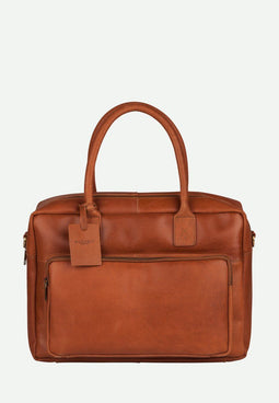 Burkely Vintage Mitch Worker - Laptoptas 14 inch - Stevig leer - Cognac